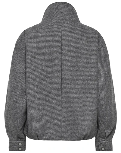 Only - ONLAsta High Collar Bomber Jakke - Dark Grey Melange